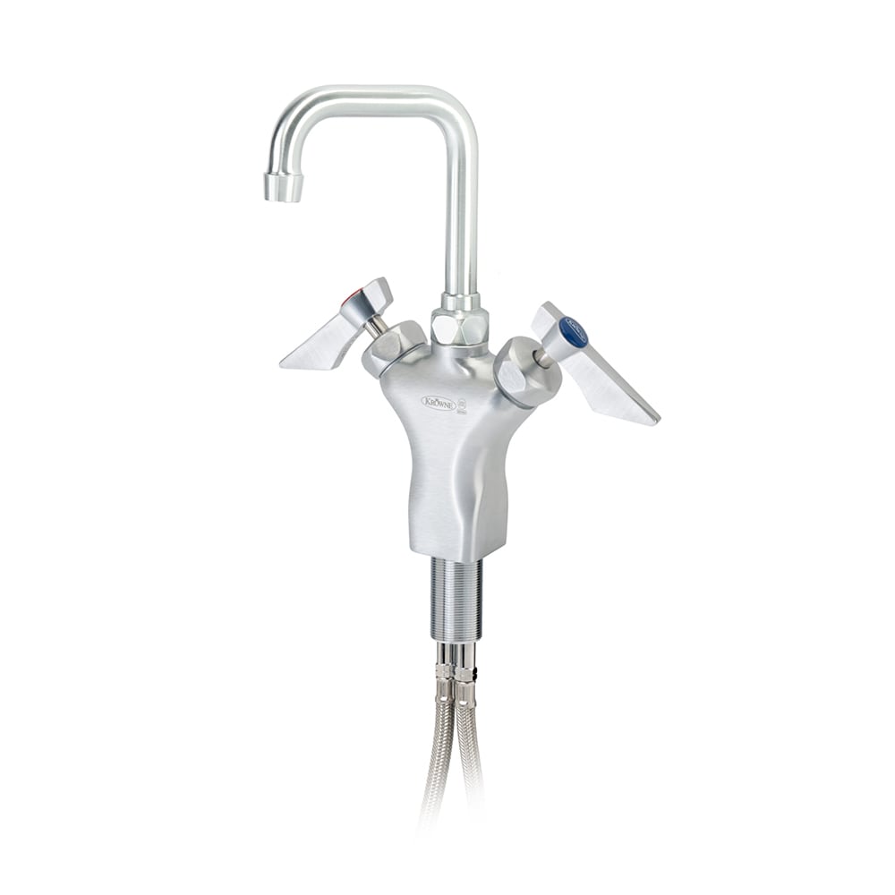 381-DX625 Deck Mount Faucet w/ 4 1/2" Double Bend Gooseneck Spout - Single Hole