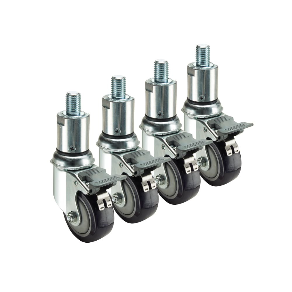 381-28158S 4 Piece Stem Caster Set w/ 3" Wheels