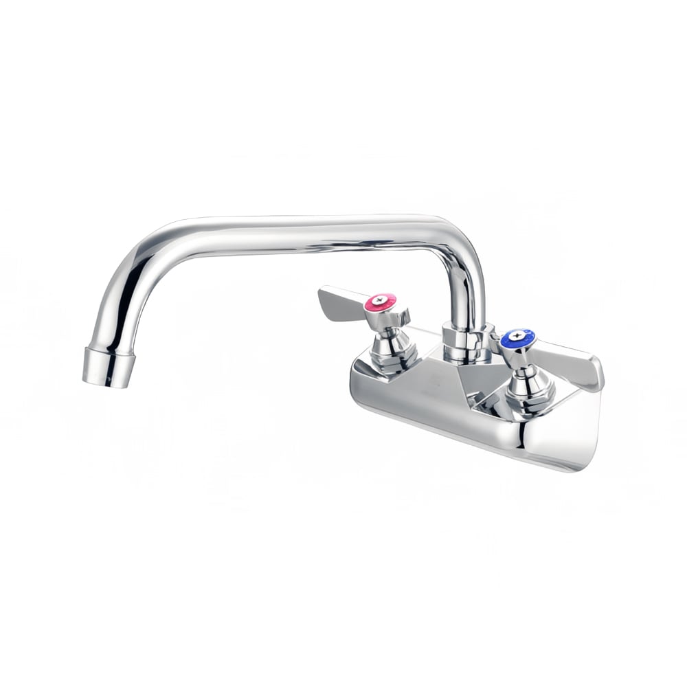 336-FLO4108 Splash Mount Faucet - 8" Swivel Gooseneck Spout, 4" Centers
