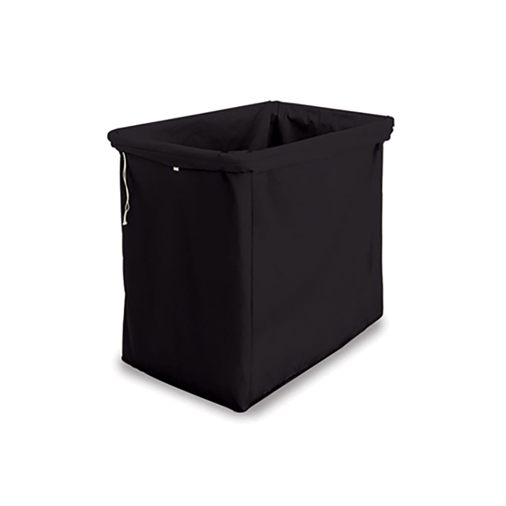 650-30CLE Drawstring Laundry Bag w/ Square Bottom for 1112 Laundry Cart - Cloth, Black