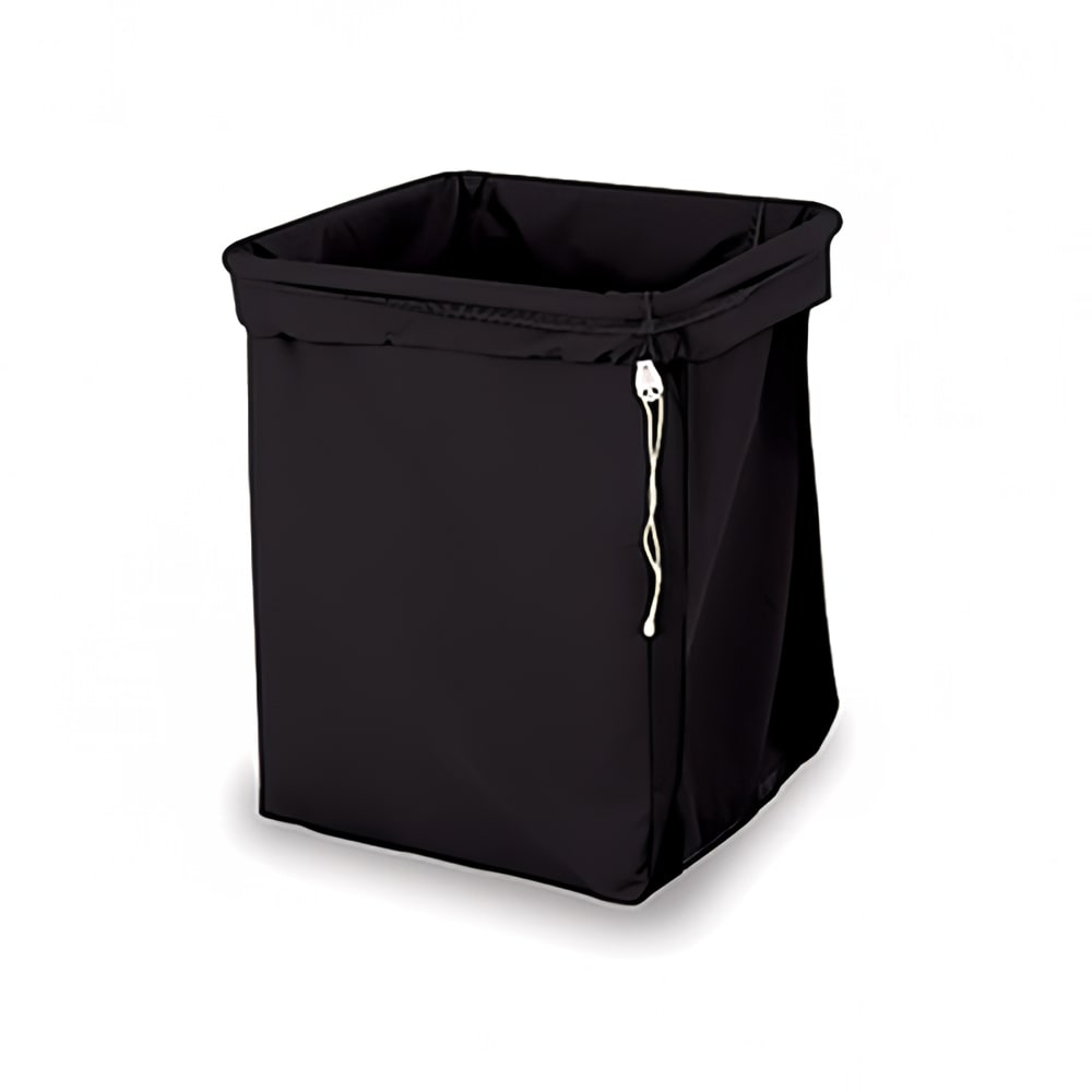 650-23CLE Drawstring Laundry Bag w/ Square Bottom for 1106 Laundry Cart - Cloth, Black