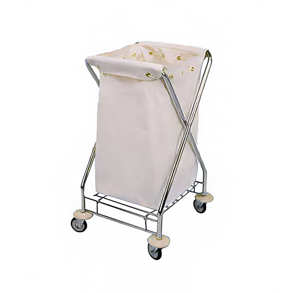650-32CV Drawstring Laundry Bag w/ Square Bottom for 1128 Laundry Cart - Cloth, Natural