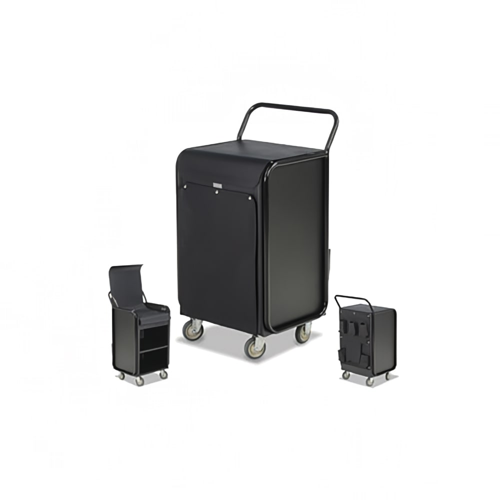 650-2044 Housekeeping Cart w/ (2) Shelves & Top Tray Organizer - 22"L x 21"W x 38 3...