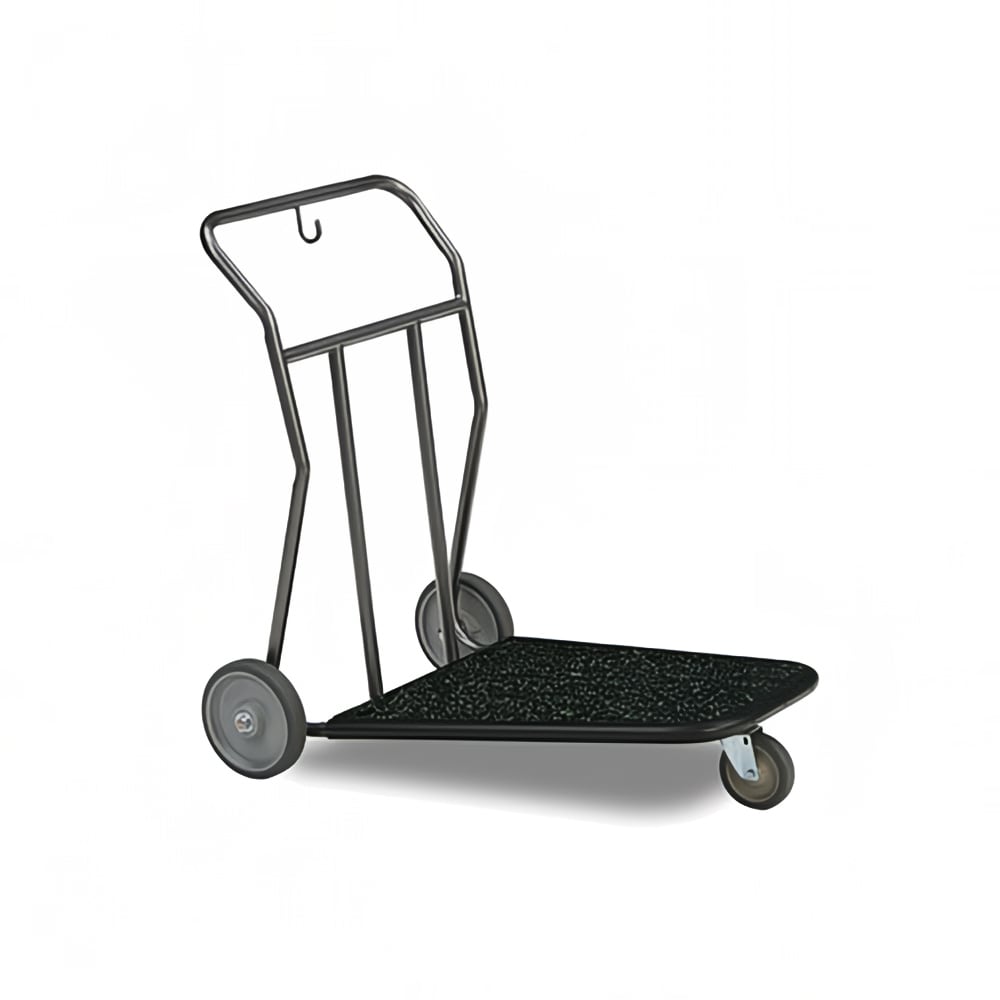 650-1575 Self Serve Luggage Cart w/ Utility Hook & Vinyl Bumper - 37"L x 28"W x 37&...