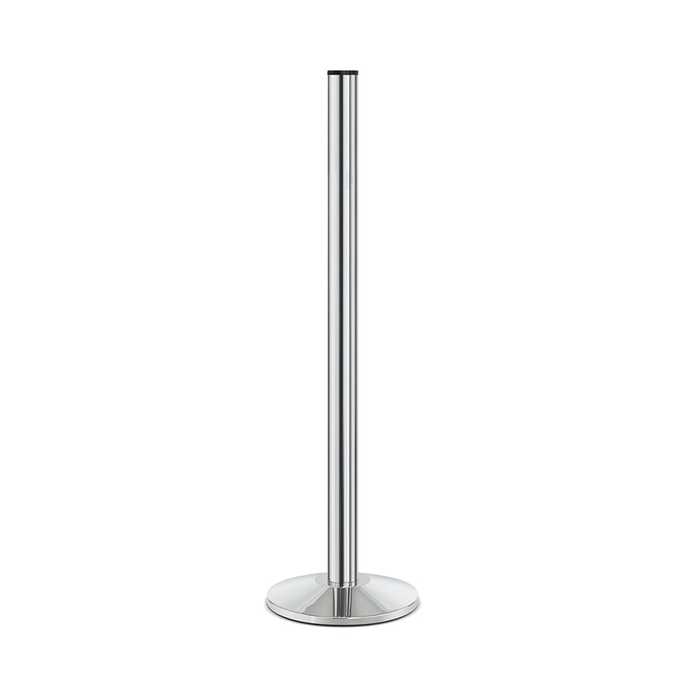 650-2789CH 48"H Portable Crowd Control Stanchion Post - 14" Weighted Base, Steel w/ Chr...