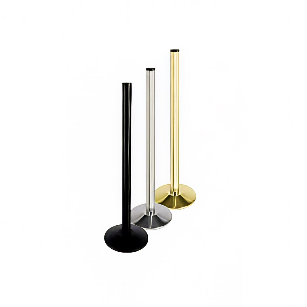 650-2708 48"H Crowd Control Stanchion - No Belt, Steel, Chrome Plated