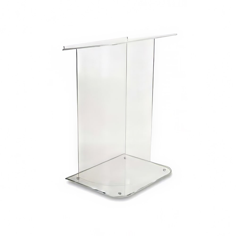 650-5006 Floor Podium - 23 1/2"L x 30"W x 46 3/4"H, Acrylic, Clear