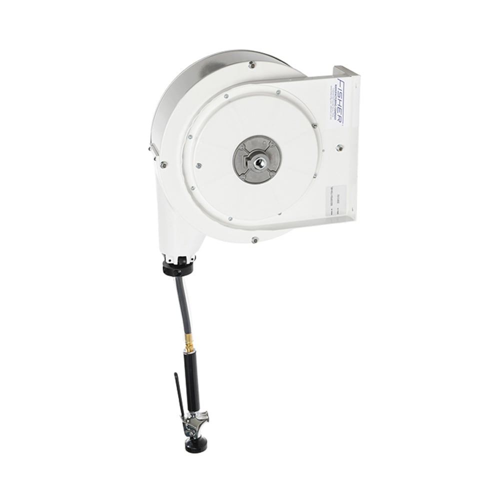 696-29851 30 ft Closed Hose Reel Assembly w/ Wall Mount Spray Valve - 1/2" NPT