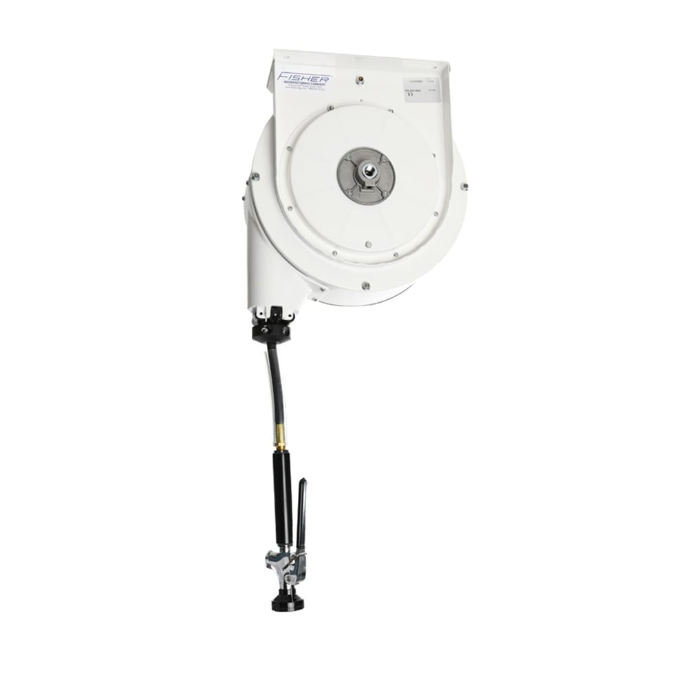 696-32027 30 ft Ceiling Mount Closed Hose Reel Assembly w/ Spray Valve - 1/2" NPT