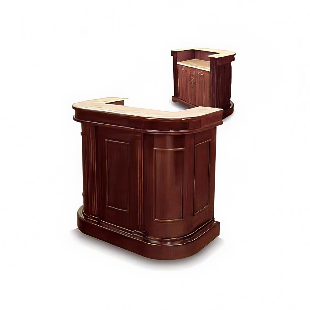 650-5926 51"W Host Station w/ Avonite Top - 46"H, Wood Veneer