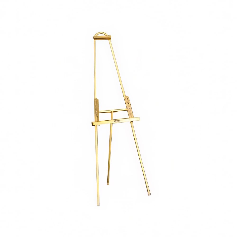 650-6811SS Floor Easel w/ Adjustable Ledge - 24"W x 20"D x 66 1/2"H, Brushed Stain...