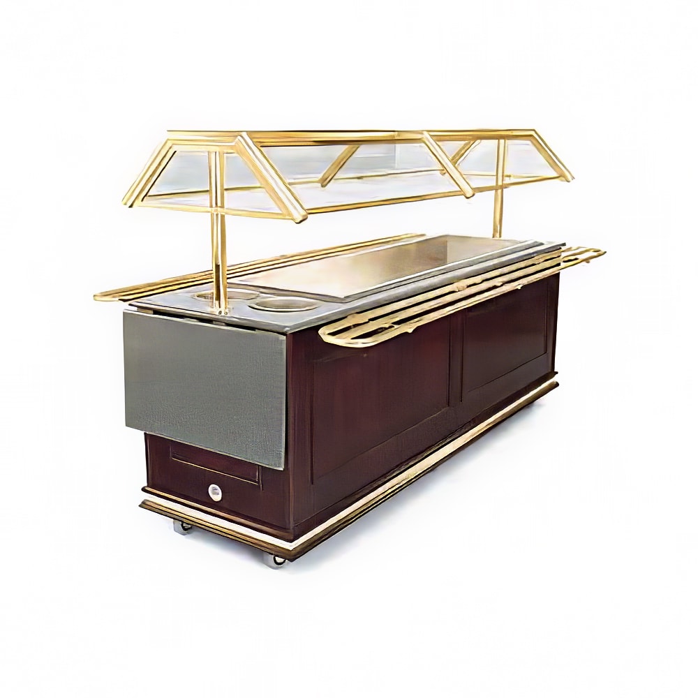 650-6316 Tray Slides for 6 ft Buffet Stations - Solid Brass