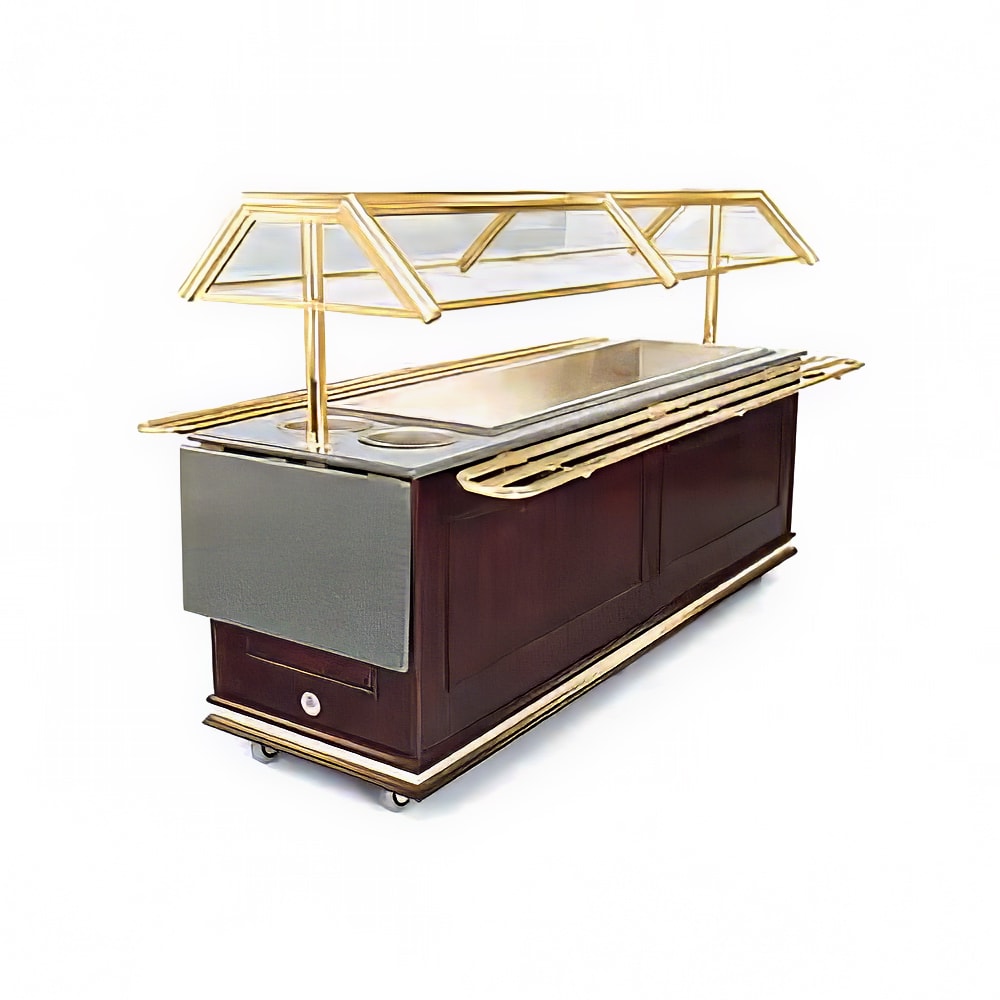 650-6318 Tray Slides for 8 ft Buffet Stations - Solid Brass