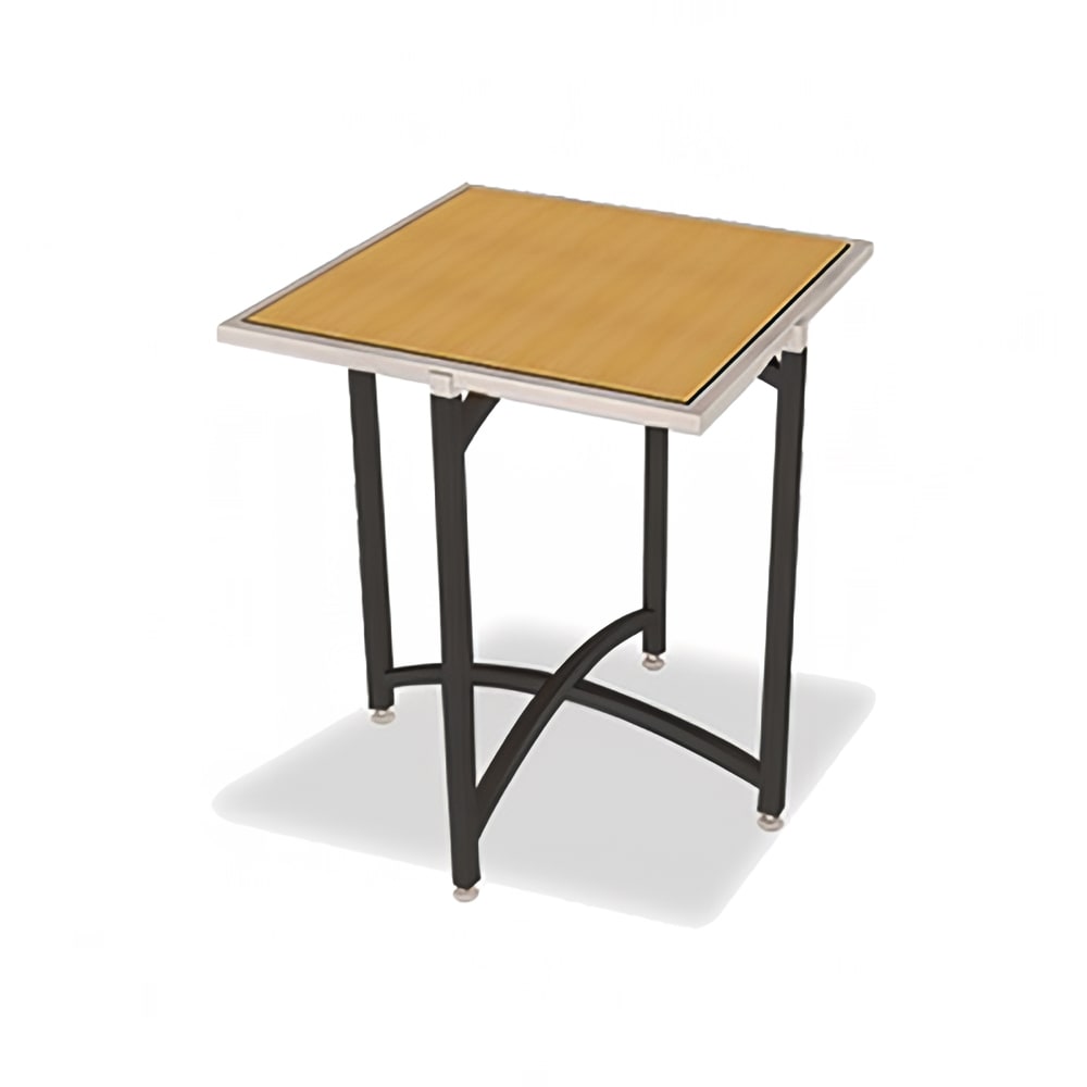 650-7028L36 30" Square Collapsible Side Table w/ Laminate Top & Black Steel Frame - 36&q...