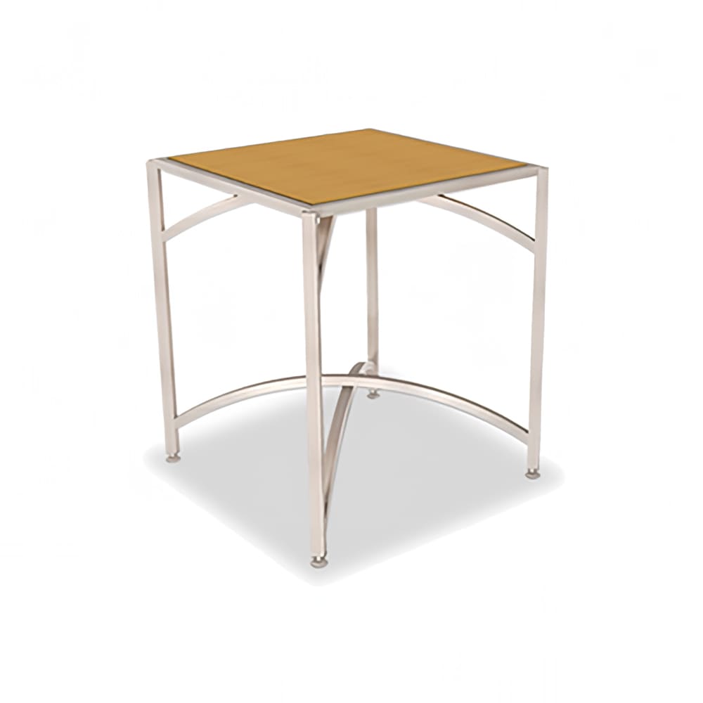 650-7031L36 30" Square Collapsible Table w/ Laminate Top & Brushed Steel Frame - 36&quot...