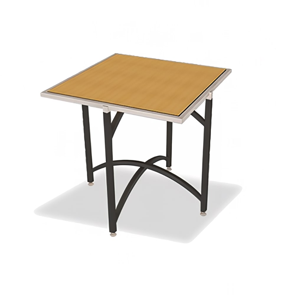 650-7036L42 36" Square Collapsible Side Table w/ Laminate Top & Black Steel Frame, 42&qu...
