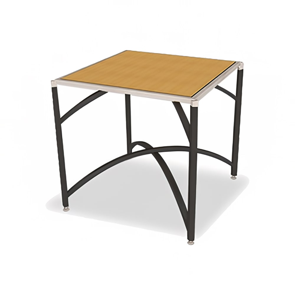 650-7038L36 36" Square Collapsible Table w/ Corner Mount - Laminate Top & Black Steel Fr...