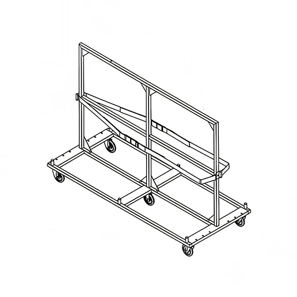 650-41996 Transport Cart w/ Heavy Duty Poly Straps for 5 ft to 6 ft Long Stage Components