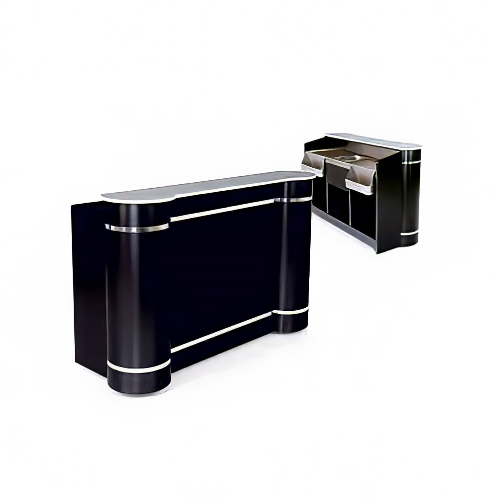 650-48756 Mobile Bar w/ (1) Sink & (3) Glass Racks - 75"L x 28 1/2"W x 47 1/2"...