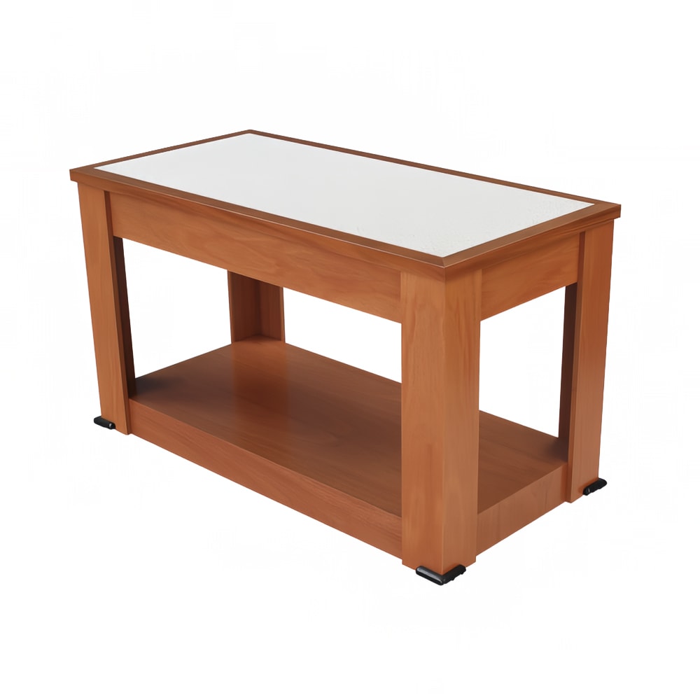 650-52066H3 72" Mobile Induction Table w/ (3) Holding/Warming Units - Glass Cook Top, 120v