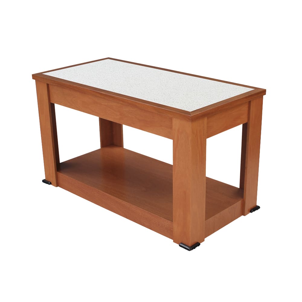 650-52066 72" Mobile Induction Table w/ Glass/Stone Countertop - Induction Units Not Include...