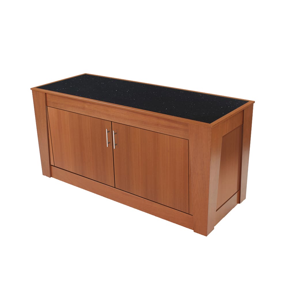 650-52035H2 60" Mobile Induction Table w/ (2) Left & Right Holding/Warming Units - Glass...