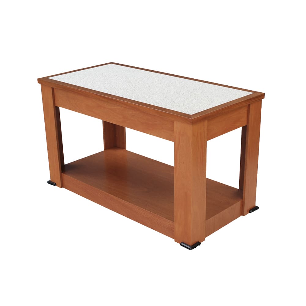 650-52068H1 96" Mobile Induction Table w/ (1) Center Holding/Warming Unit - Glass Cook Top,...