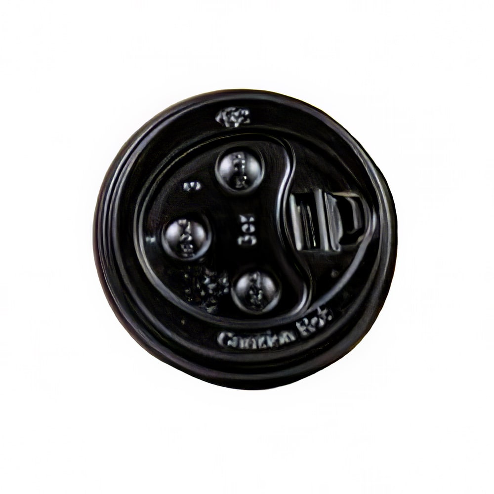 538-E1020DLB Dome Lid for 10 oz to 20 oz Hot Paper Cups - Plastic, Black