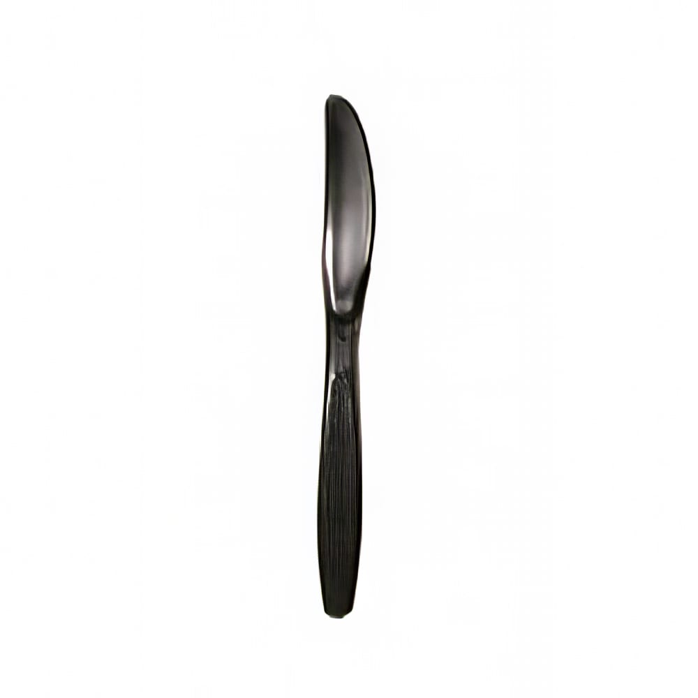 538-E179003 Heavy Weight Disposable Knives - Plastic, Black