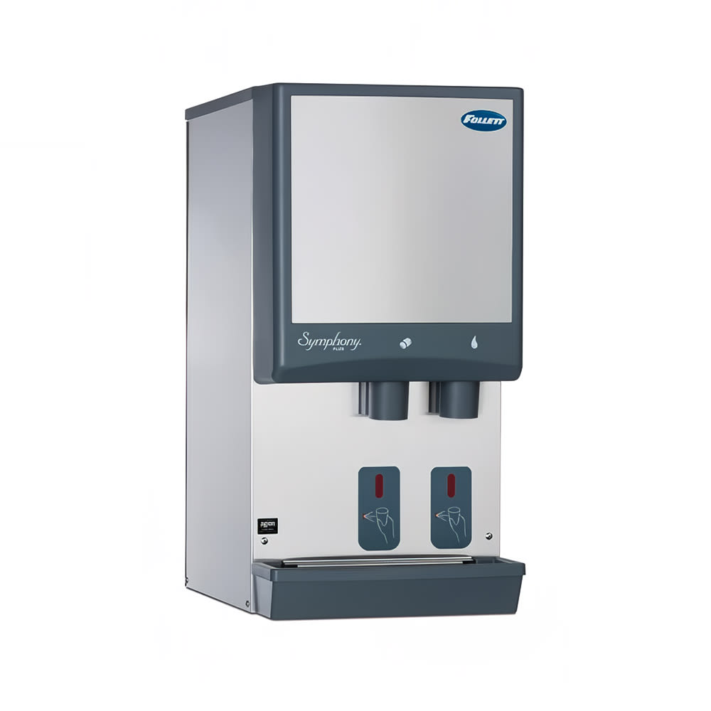 608-12HI425AS0DP 425 lb Wall Mount Water & Nugget Ice Dispenser - 12 lb Storage, Cup Fill, 11...