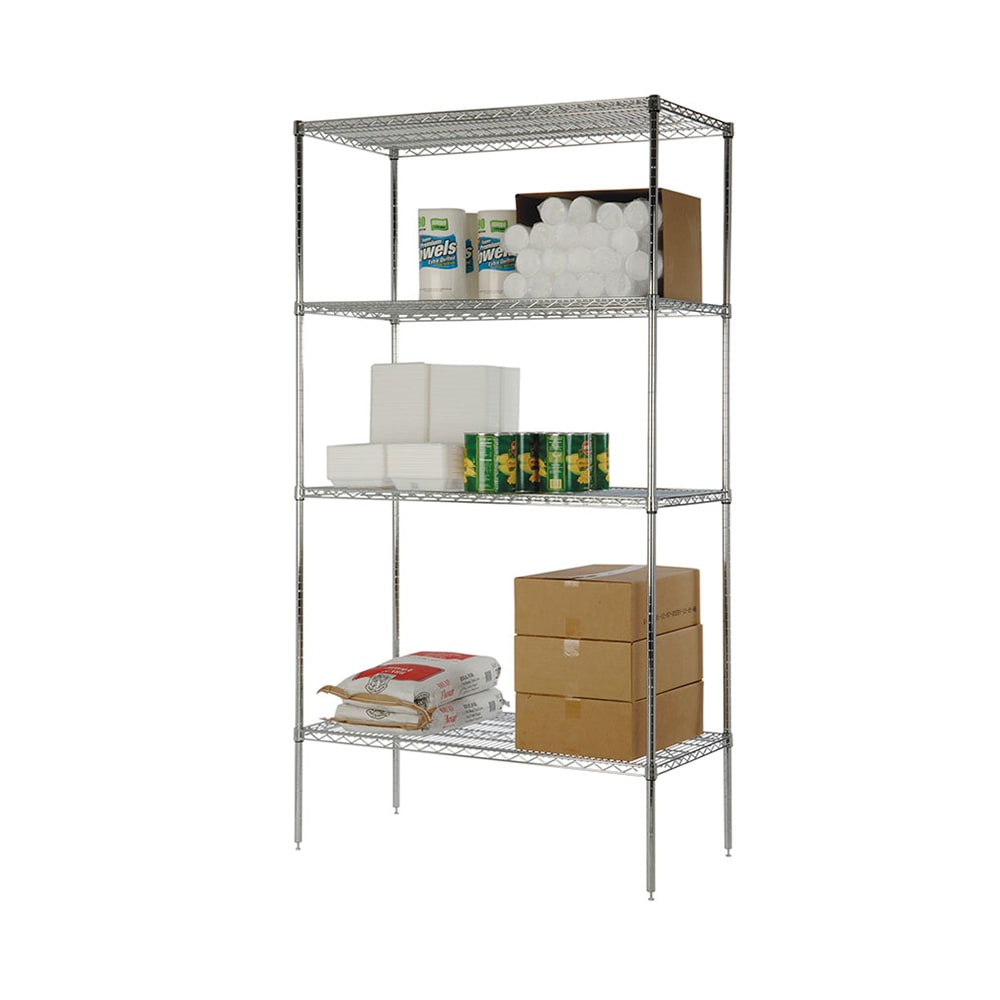 268-FK244874CH Chrome Wire Shelf Kit - 48"W x 24"D x 74"H