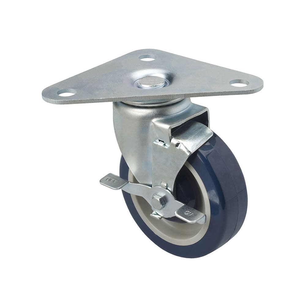 268-FPCTR5 Heavy Duty Triangle Plate Caster Set  w/ 500 lb Capacity Per Wheel, 5"