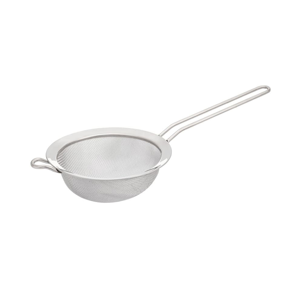 347-020422 4" Strainer w/ Pan Hook, Stainless Steel Mesh & Handle