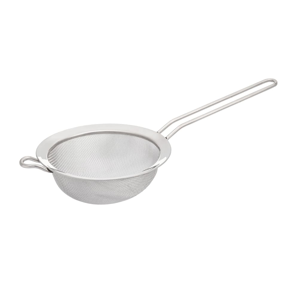 347-020424 6" Strainer w/ Pan Hook, Stainless Steel Mesh & Handle