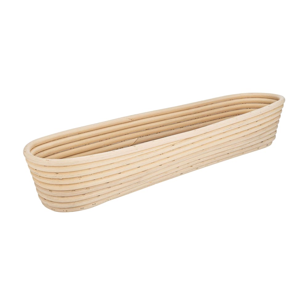 347-118515 10 oz Long Proofing Basket - 16 1/4L x 3 3/4"W x 2 1/4"D, Willow
