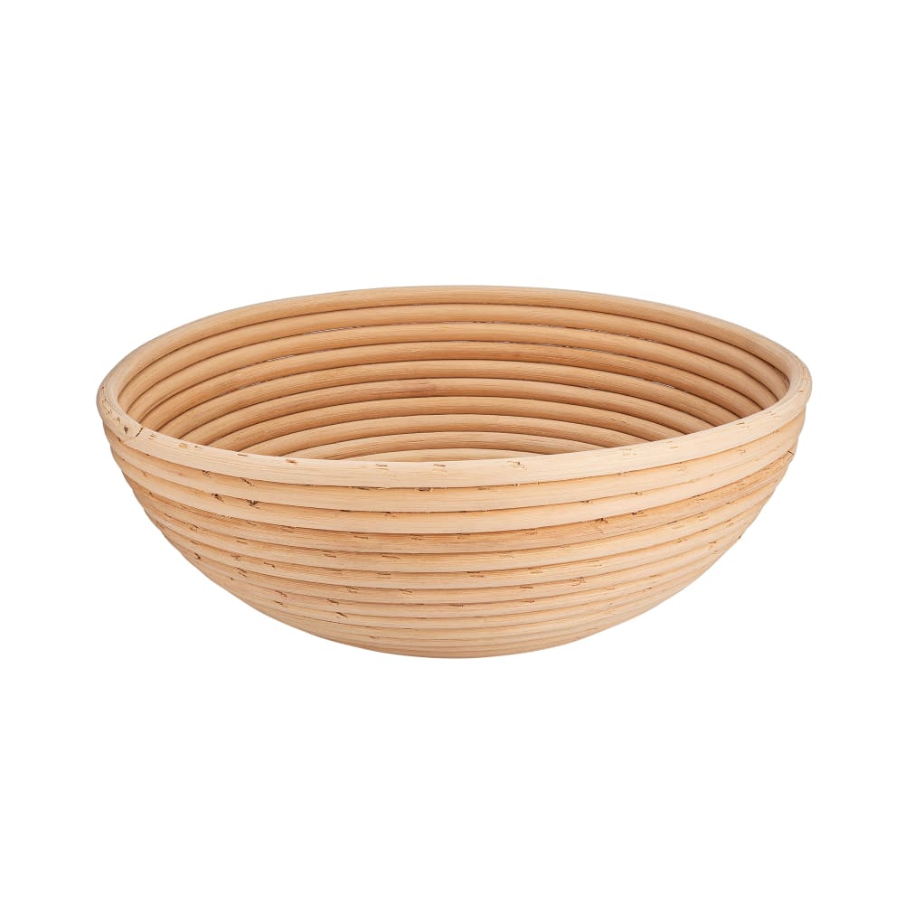 347-118506 10 1/4" Banneton Round Dough Proofing Basket - Willow, Beige