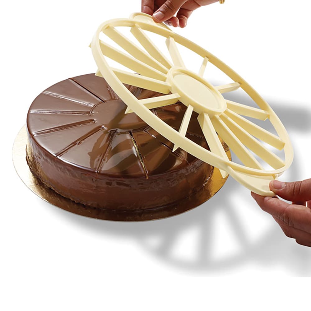 347-154052 10 3/4" Pie Marker, Reversible for 12 - 18 Cut, Plastic