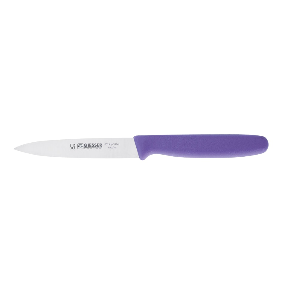 Matfer Bourgeat 182803 4" Paring Knife w/ Purple Handle, Chrome