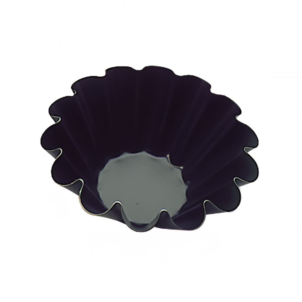 347-330135 Exopan® 7" Round Brioche Mold w/ 14 Flutes - 2 7/8"H, Non-Stick, Steel