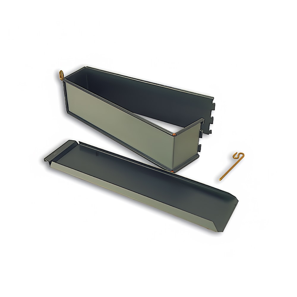 347-331284 Exopan® Rectangular Meat Pie Mold w/ 2 Removable Pins - 13 3/4"L x 3"W x 3 1...