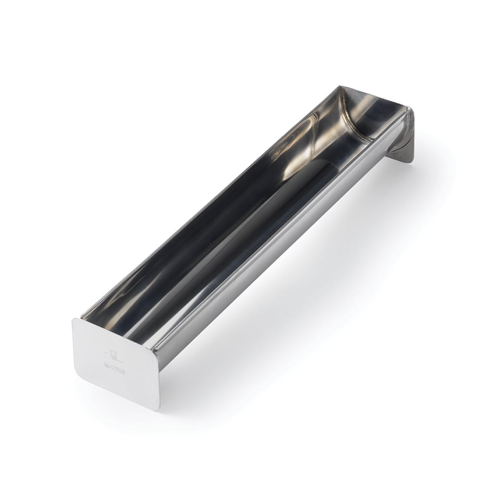 347-340635 Buche Cake Mold - 13 3/4" x 2 3/8" x 1 3/16", Round Bottom, Stainless S...