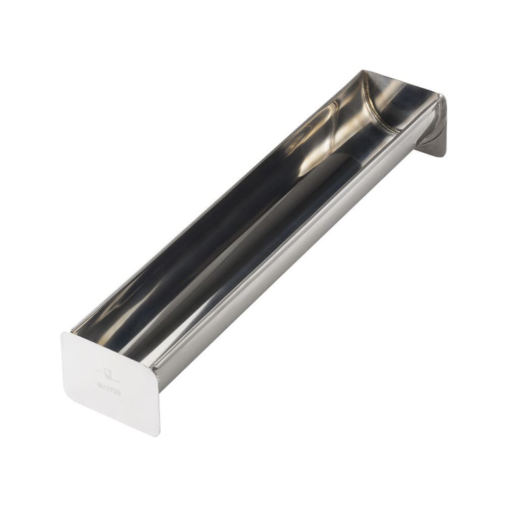 347-340638 Buche Cake Mold - 19 3/4" x 3 1/8" x 2 1/8", Round Bottom, Stainless St...