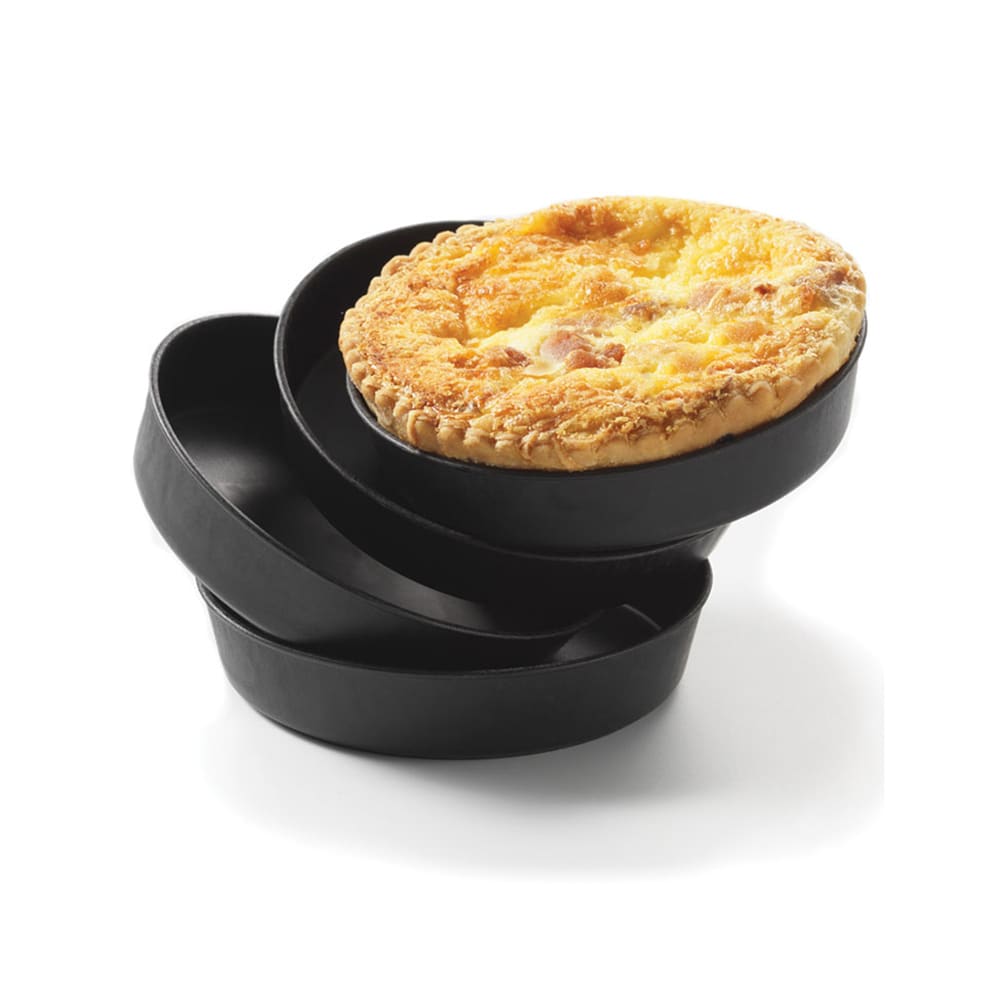 347-345110 Exoglass® 4" Round Quiche Mold - Non-Stick, Composite
