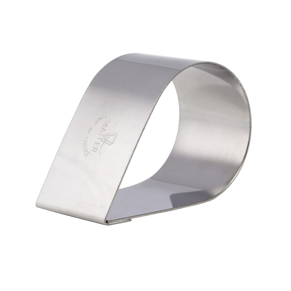 347-376021 3 1/4" Tear Shaped Nonnette Ring, Stainless Steel