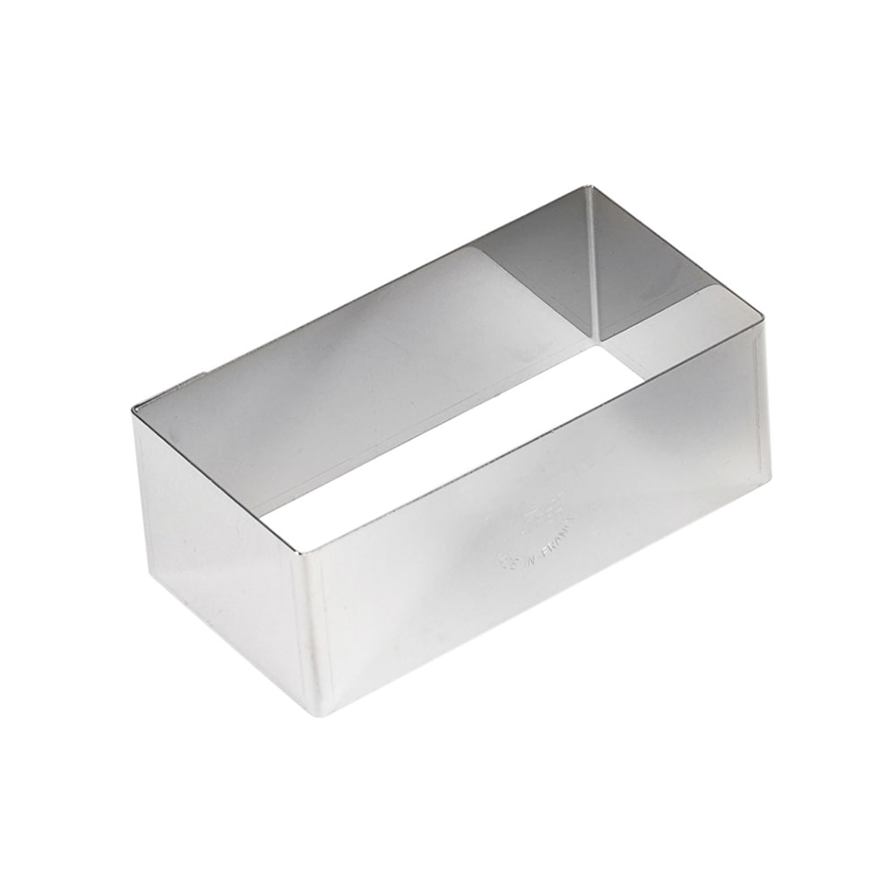 347-376061 3 1/4" x 1 5/8" Rectangular Nonnette Ring, Stainless Steel