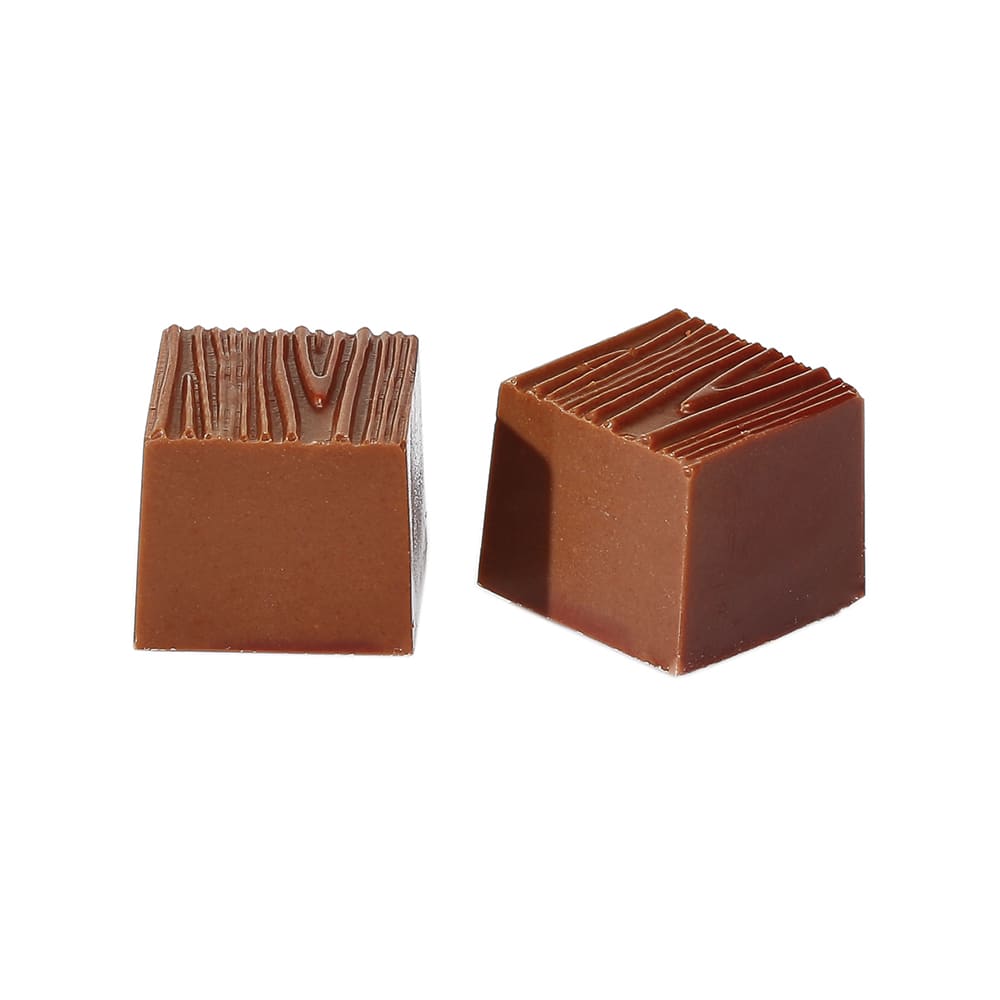 347-380122 Wooden Square Chocolate Mold w/ 32 Sections - Polycarbonate, Transparent