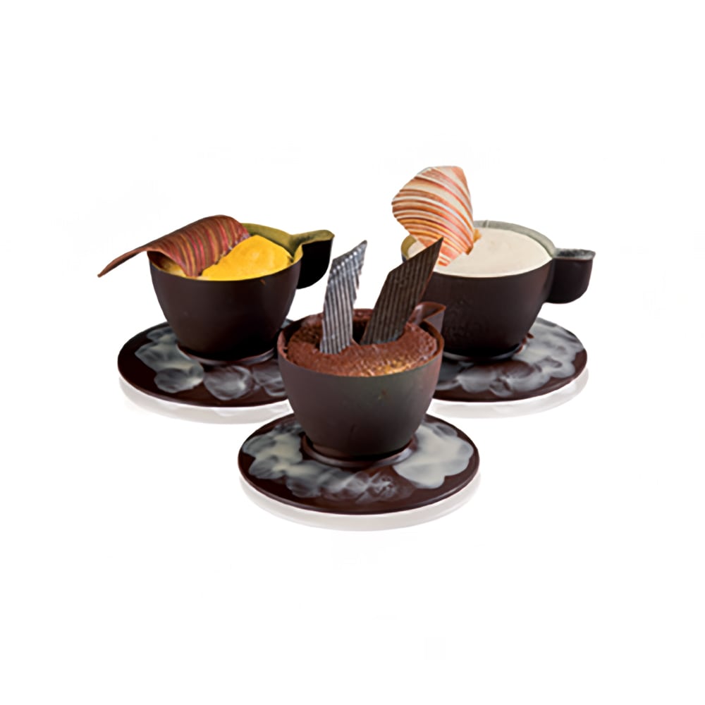 347-380255 Espresso Chocolate Mold w/ 7 Sections for 380254 - Polycarbonate