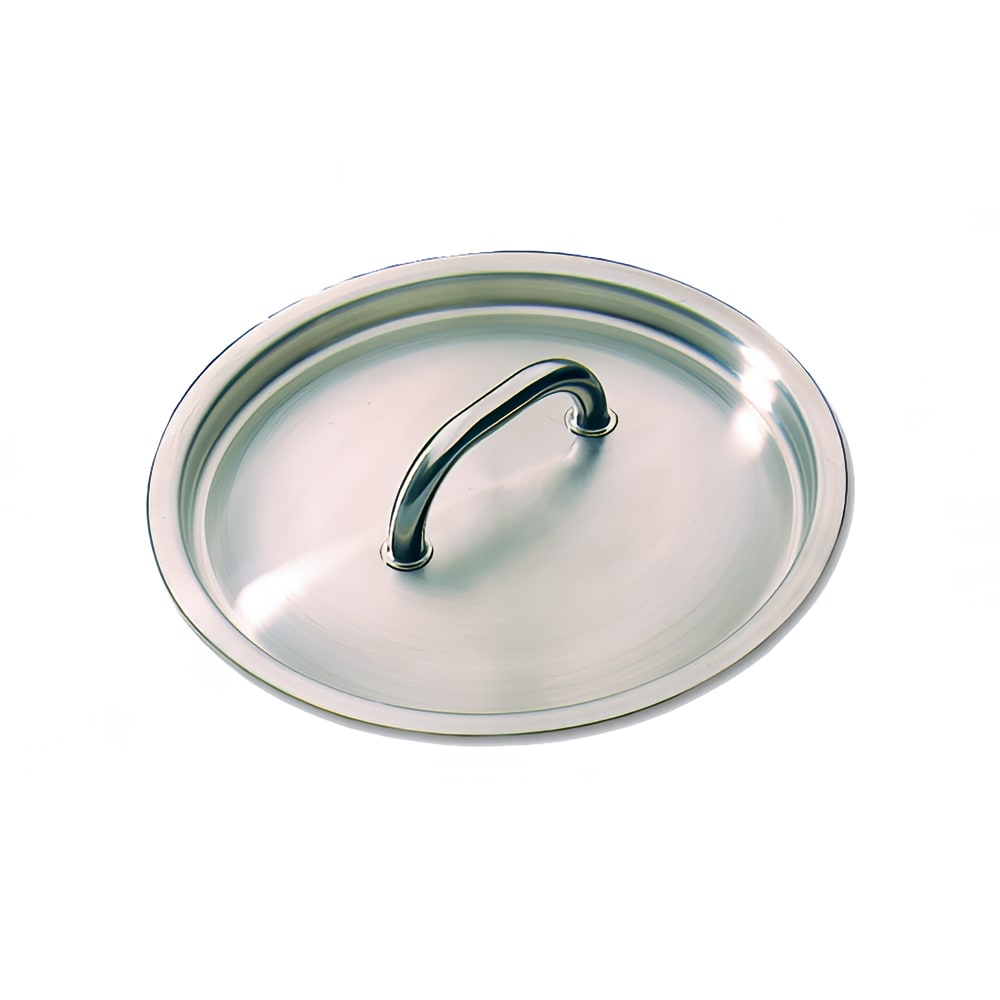 347-692018 7 1/8" Round Sauce Pan Lid, Stainless Steel w/ Welded Handle