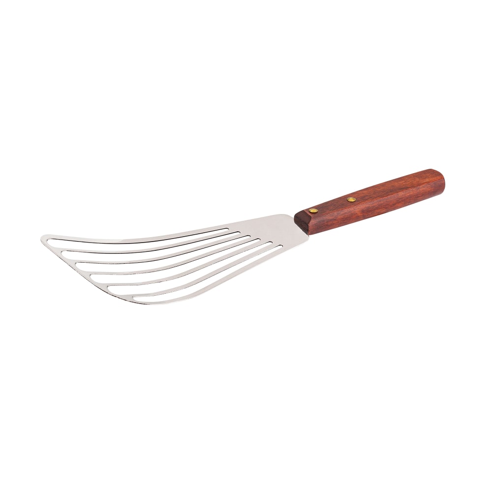 347-982045 12" Spatula/Turner w/ Beveled Blade - Stainless Steel/Wood Handle