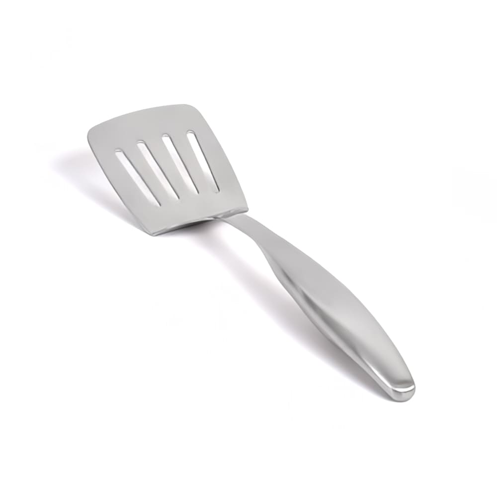 872-BUT038BSS23 10 1/4" Brushed Stainless Slotted Turner, Silver